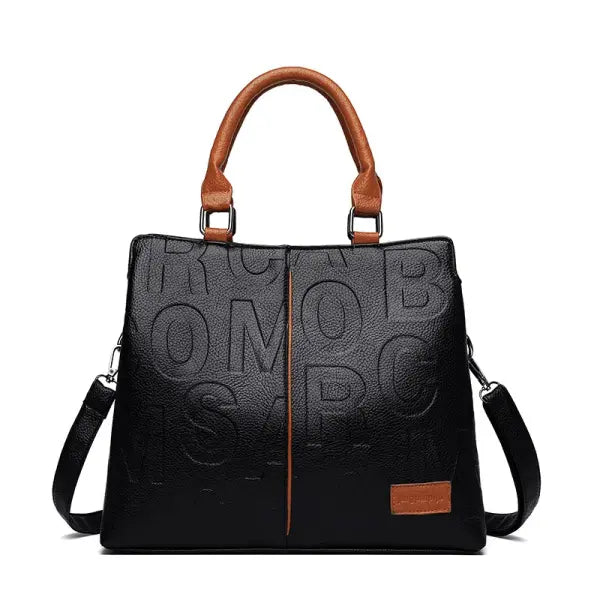 Leather Casual Crossbody Handbag Large Capacity Travel Tote