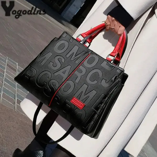 Leather Casual Crossbody Handbag Large Capacity Travel Tote