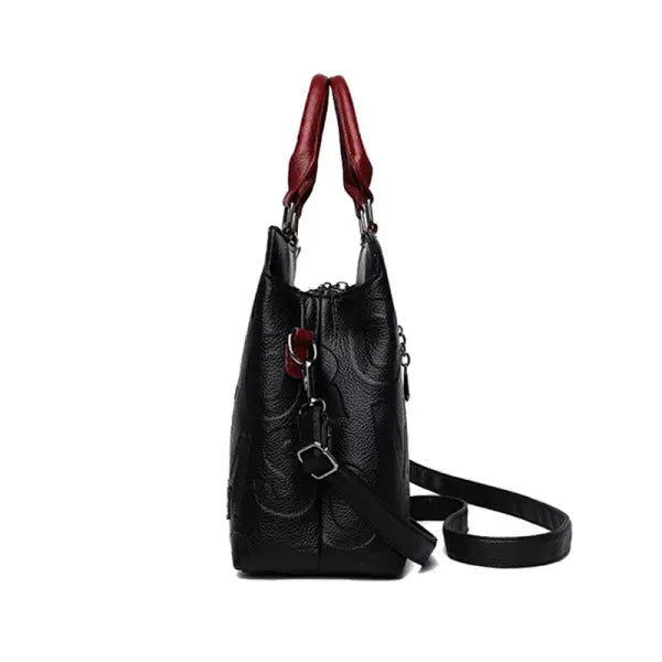 Leather Casual Crossbody Handbag Large Capacity Travel Tote