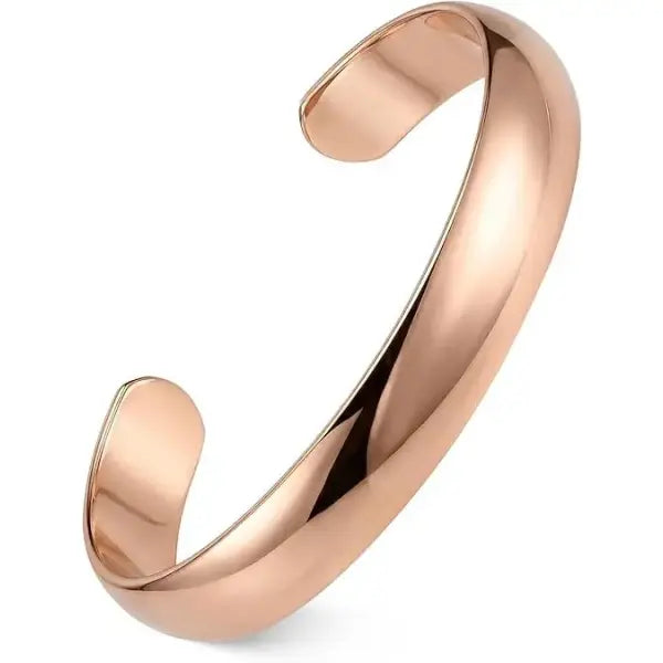 Pure Copper Cuff Bracelet Adjustable Spiritual Healing Jewelry - smooth