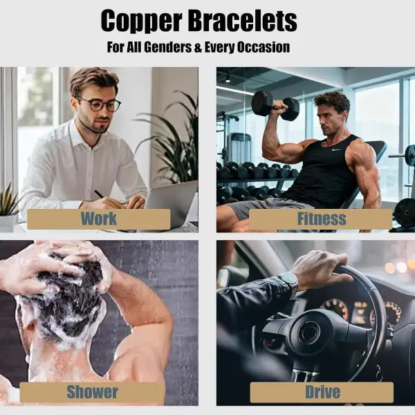 Pure Copper Cuff Bracelet Adjustable Spiritual Healing Jewelry
