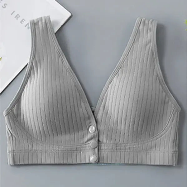 Pure Cotton Nursing Bra – Seamless Breastfeeding Maternity Underwear Plus Size Pregnancy Bralette Supportive Gathered