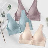 Pure Cotton Nursing Bra Women’s Breastfeeding Maternity Underwear Women Pregnancy Plus Size Bralette Gather Crop Top