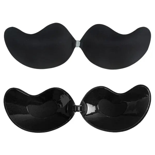 Push Up Mold Cup Silicone Fly Bra Seamless Reusable Wedding Invisible - Style-2 Black