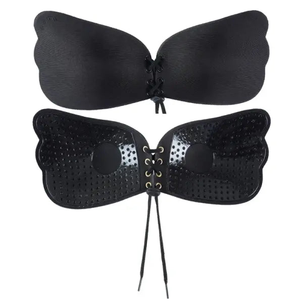 Push Up Mold Cup Silicone Fly Bra Seamless Reusable Wedding Invisible - Style-1 Black / E
