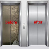 PVC Stainless Brushed Silver Removable Wallpaper Decor Film Vinyl Waterproof Oil-proof House Appliance Kitchen Elevator
