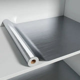 PVC Stainless Brushed Silver Removable Wallpaper Decor Film Vinyl Waterproof Oil-proof House Appliance Kitchen Elevator