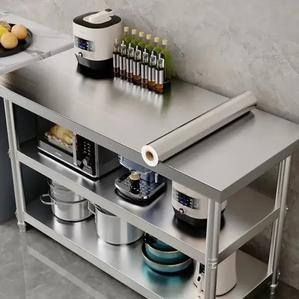 PVC Stainless Brushed Silver Removable Wallpaper Decor Film Vinyl Waterproof Oil-proof House Appliance Kitchen Elevator