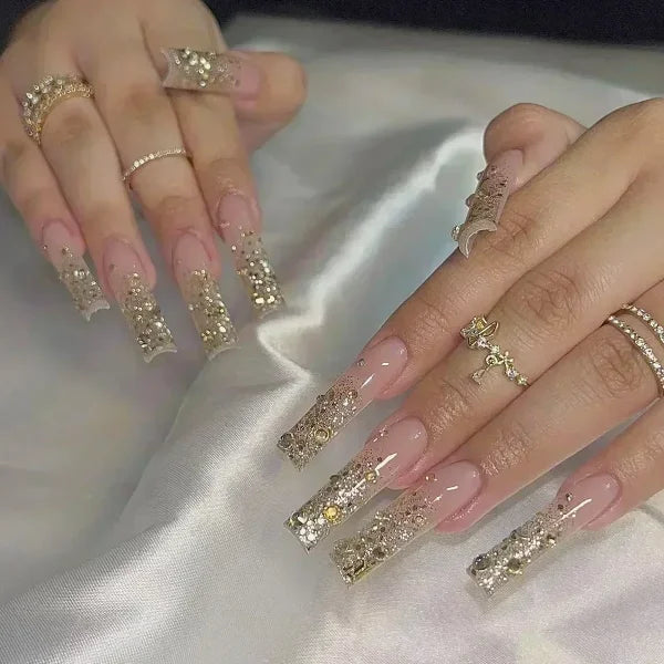 Qsezeny 24 Pcs Acrylic False Nails for Elegant Nail Art - Himpall