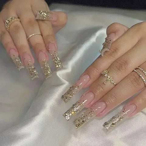 Qsezeny 24 Pcs Acrylic False Nails for Elegant Nail Art - Himpall