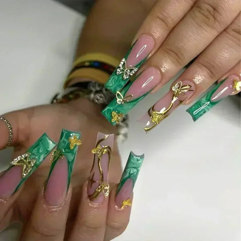 Qsezeny 24 Pcs Acrylic False Nails for Elegant Nail Art - Himpall