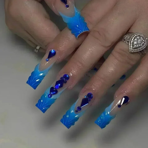 Qsezeny 24 Pcs Acrylic False Nails for Elegant Nail Art - Himpall