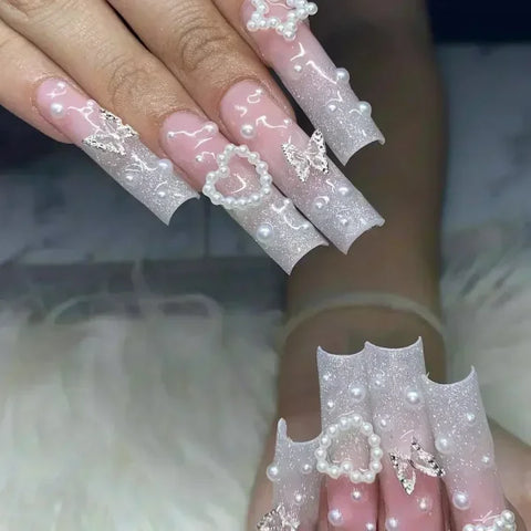 Qsezeny 24 Pcs Acrylic False Nails for Elegant Nail Art - Himpall