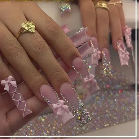 Qsezeny 24 Pcs Acrylic False Nails for Elegant Nail Art - Himpall