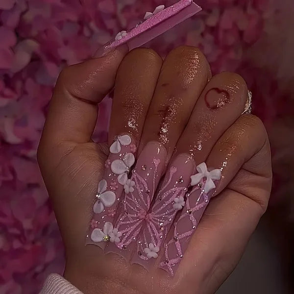 Qsezeny 24 Pcs Acrylic False Nails for Elegant Nail Art - Himpall