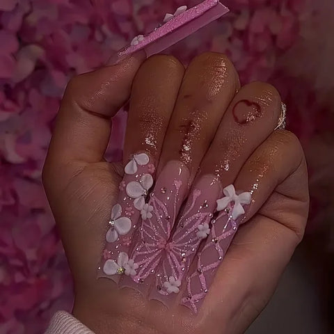 Qsezeny 24 Pcs Acrylic False Nails for Elegant Nail Art - Himpall