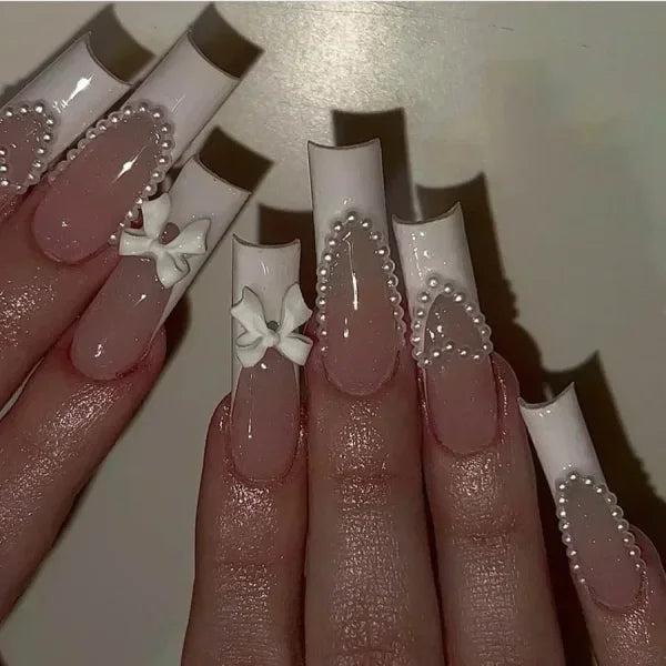 Qsezeny 24 Pcs Acrylic False Nails for Elegant Nail Art - Himpall