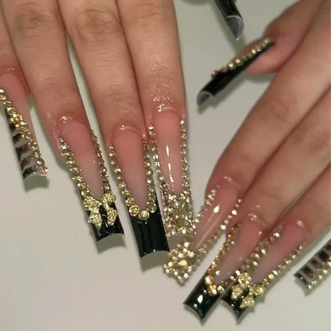 Qsezeny 24 Pcs Acrylic False Nails for Elegant Nail Art - Himpall