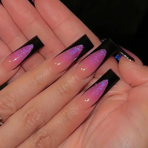 Qsezeny 24 Pcs Acrylic False Nails for Elegant Nail Art - Himpall