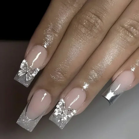 Qsezeny 24 Pcs Acrylic False Nails for Elegant Nail Art - Himpall
