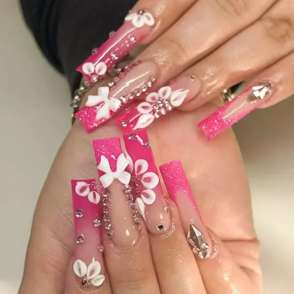 Qsezeny 24 Pcs Acrylic False Nails for Elegant Nail Art - Himpall