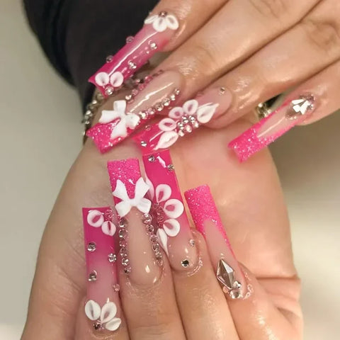 Qsezeny 24 Pcs Acrylic False Nails for Elegant Nail Art - Himpall
