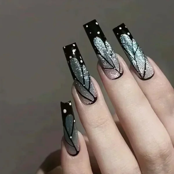 Qsezeny 24 Pcs Acrylic False Nails for Elegant Nail Art - Himpall