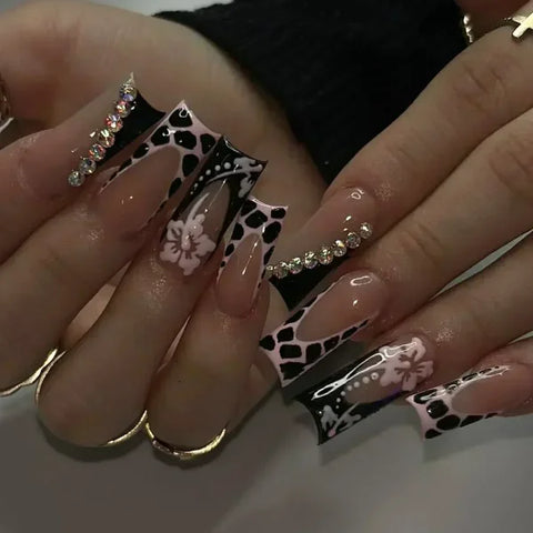 Qsezeny 24 Pcs Acrylic False Nails for Elegant Nail Art - Himpall