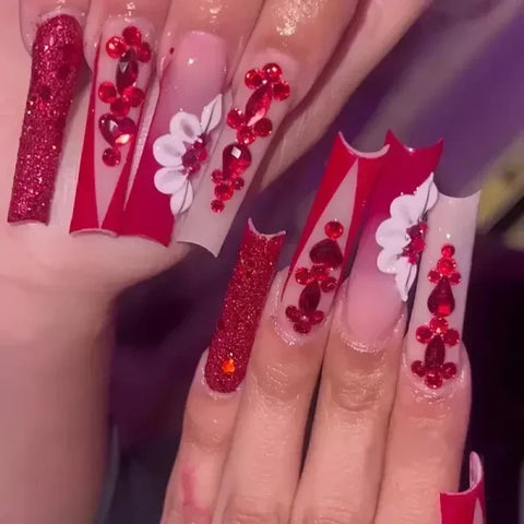 Qsezeny 24 Pcs Acrylic False Nails for Elegant Nail Art - Himpall