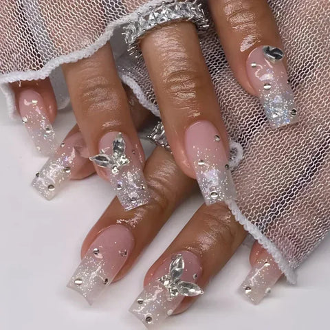 Qsezeny 24 Pcs Acrylic False Nails for Elegant Nail Art - Himpall
