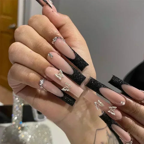 Qsezeny 24 Pcs Acrylic False Nails for Elegant Nail Art - Himpall