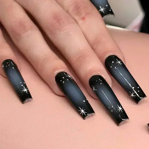 Qsezeny 24 Pcs Acrylic False Nails for Elegant Nail Art - Himpall