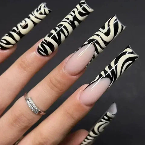 Qsezeny 24 Pcs Acrylic False Nails for Elegant Nail Art - Himpall