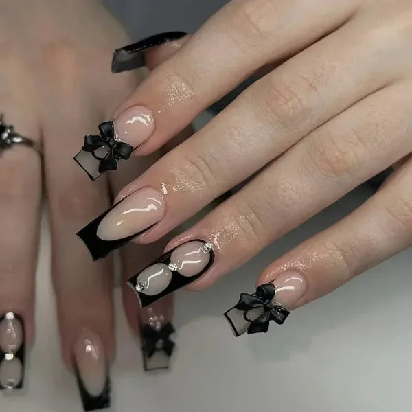 Qsezeny 24 Pcs Acrylic False Nails for Elegant Nail Art - Himpall