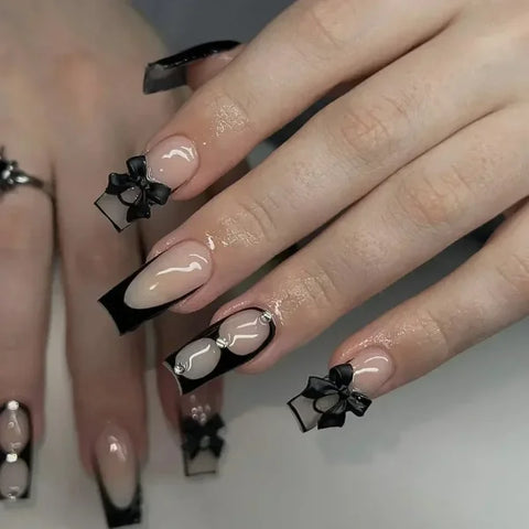 Qsezeny 24 Pcs Acrylic False Nails for Elegant Nail Art - Himpall