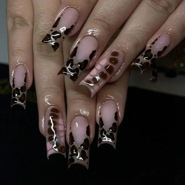 Qsezeny 24 Pcs Acrylic False Nails for Elegant Nail Art - Himpall