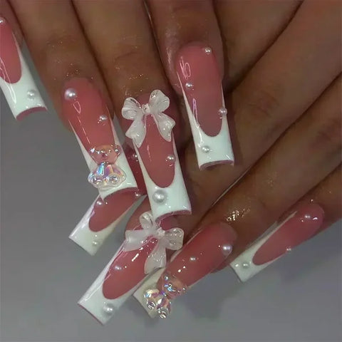 Qsezeny 24 Pcs Acrylic False Nails for Elegant Nail Art - Himpall