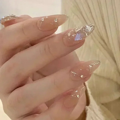 Qsezeny Short Coffin Acrylic False Nail Tips 24pcs Box - Himpall