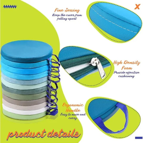 12 Pcs Floor Cushions – Flexible Classroom Seating with Handle for Kids & Daycare
