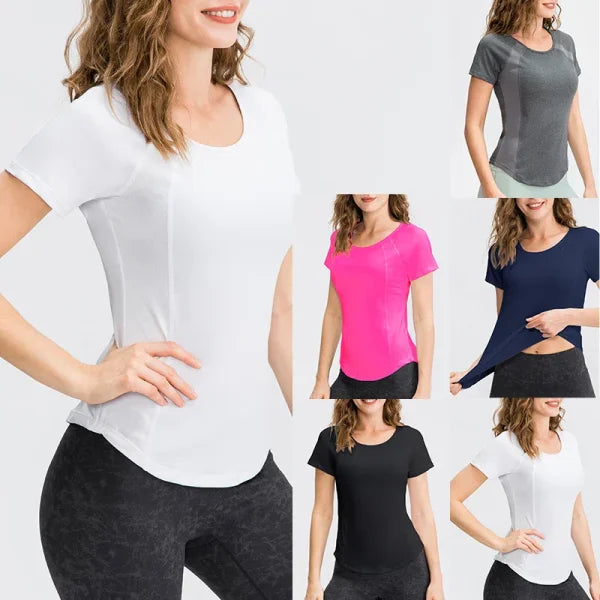 Quick Dry Polyester Short Sleeve Women's Top - Himpall