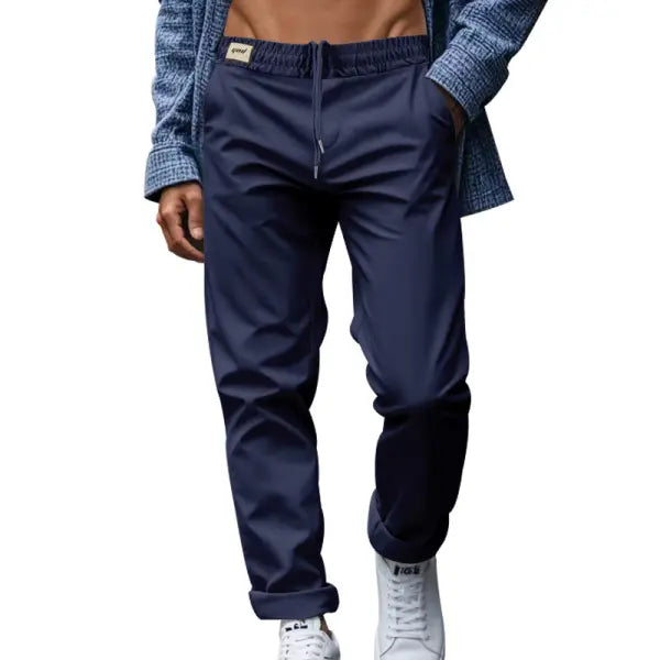 Quick Dry Trousers Loose Fit Polyester Fiber – Comfortable Casual Pants - None