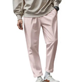 Quick Dry Trousers Loose Fit Polyester Fiber – Comfortable Casual Pants - Pink / L - None