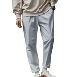 Quick Dry Trousers Loose Fit Polyester Fiber – Comfortable Casual Pants - Gray / L - None