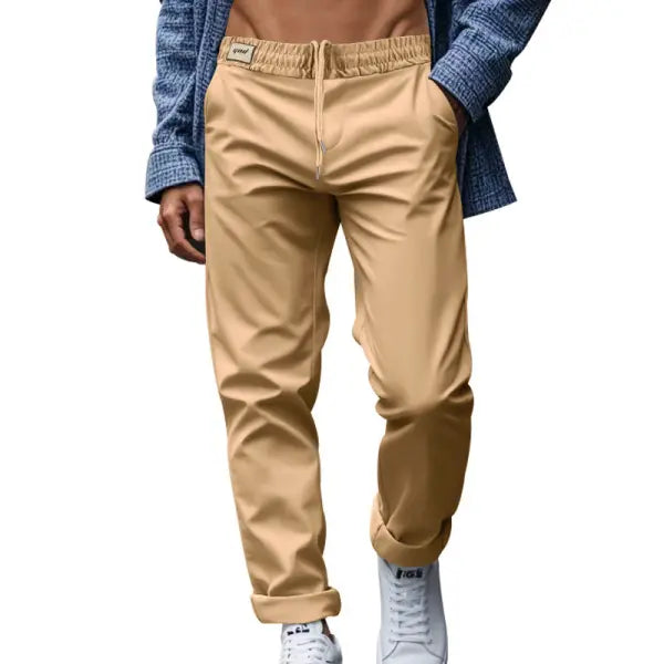 Quick Dry Trousers Loose Fit Polyester Fiber – Comfortable Casual Pants - None