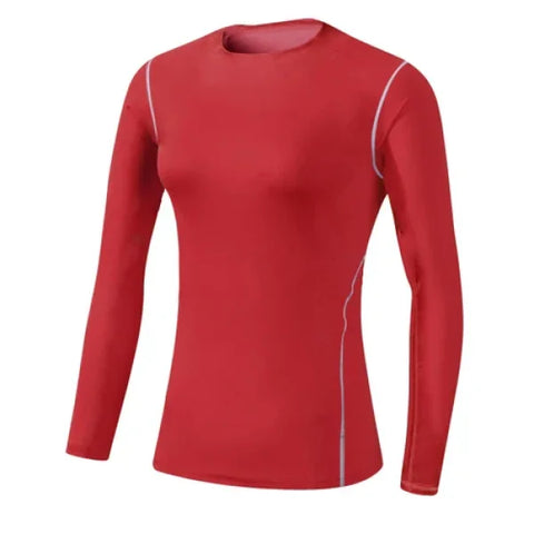 Quick Dry Women’s Fashion Blouse in Polyester from NoEnName_Null - Red / XXL