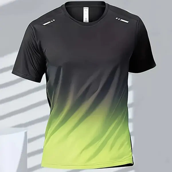 Quick Drying Men’s Sports T-Shirt Gradient Short Sleeve Workout Tee - EXZHF2024271CE / M