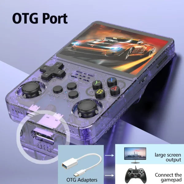 R36S Retro Handheld Game Console 128GB – 3.5’’ IPS Screen Linux System Portable Video Player with 64GB Preloaded Games