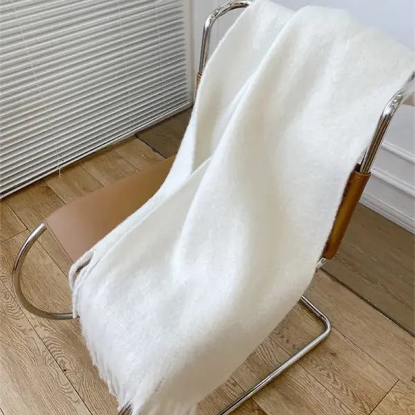 Rainbow Plaid Winter Scarf for Women – Thick Soft Tassel Shawl Wrap in Luxury Style - 2205DS026-04