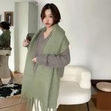 Rainbow Plaid Winter Scarf for Women – Thick Soft Tassel Shawl Wrap in Luxury Style - 20Wscarf011-201