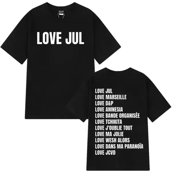 Rapper Jul Graphic Vintage T-shirt Man Woman Fashion Hip-hop T Shirt Summer Short-sleeved Cotton Oversized Aesthetic